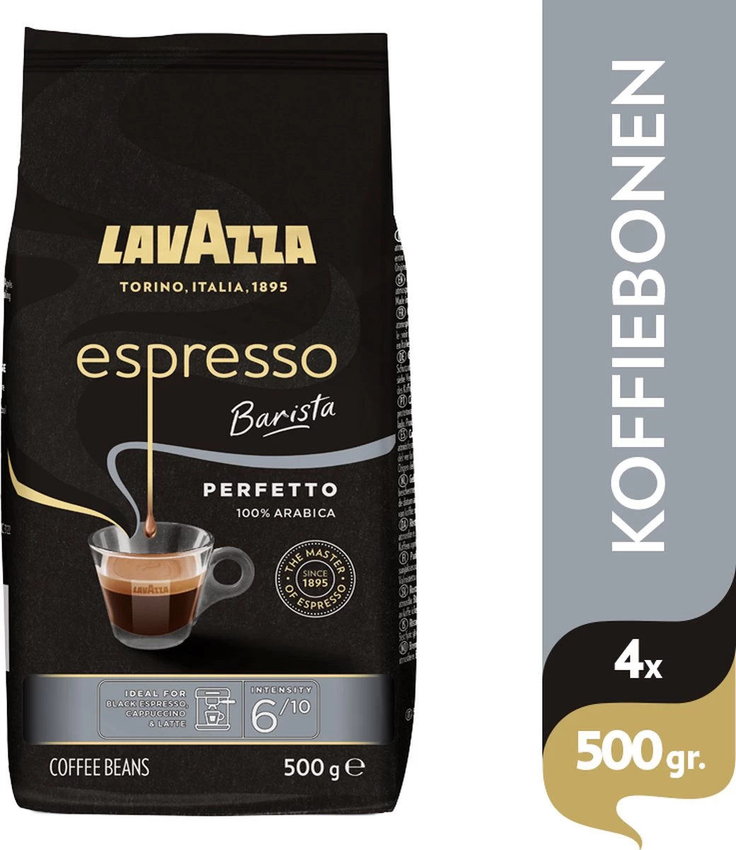 Lavazza Espresso Barista Perfetto Koffiebonen - 500 Gram X4 - Afbeelding 2