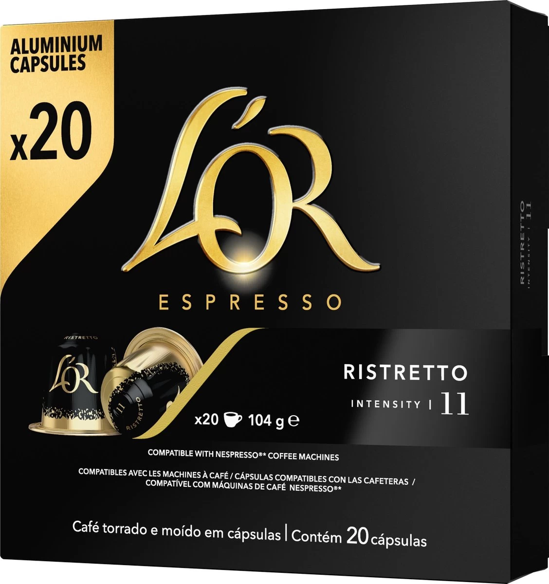 L'OR Espresso Ristretto Koffiecups - Intensiteit 11/12 - 10 X 20 Capsules - Afbeelding 12