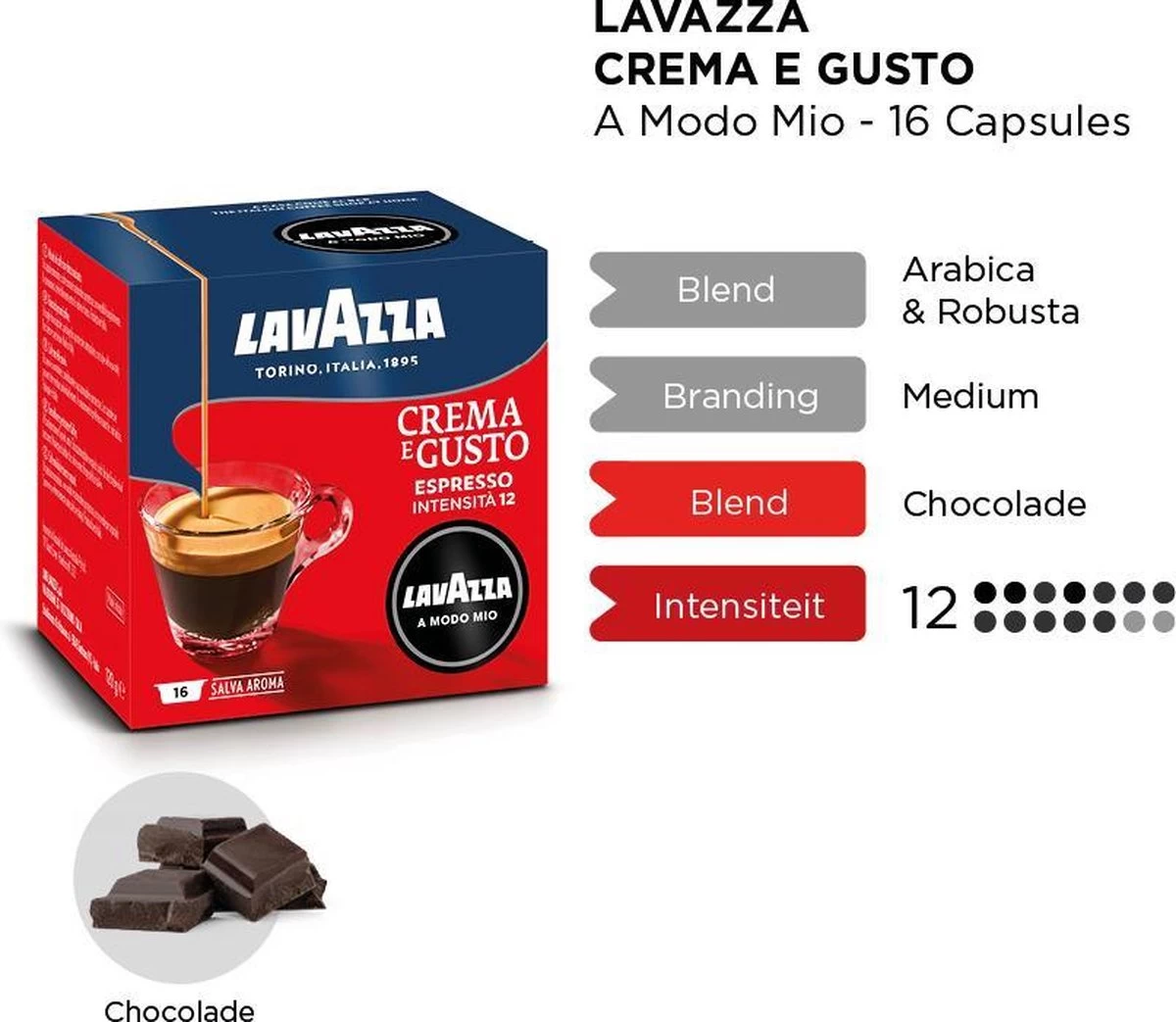 LAVAZZA A Modo Mio Crema E Gusto – 16 Cups - Afbeelding 3