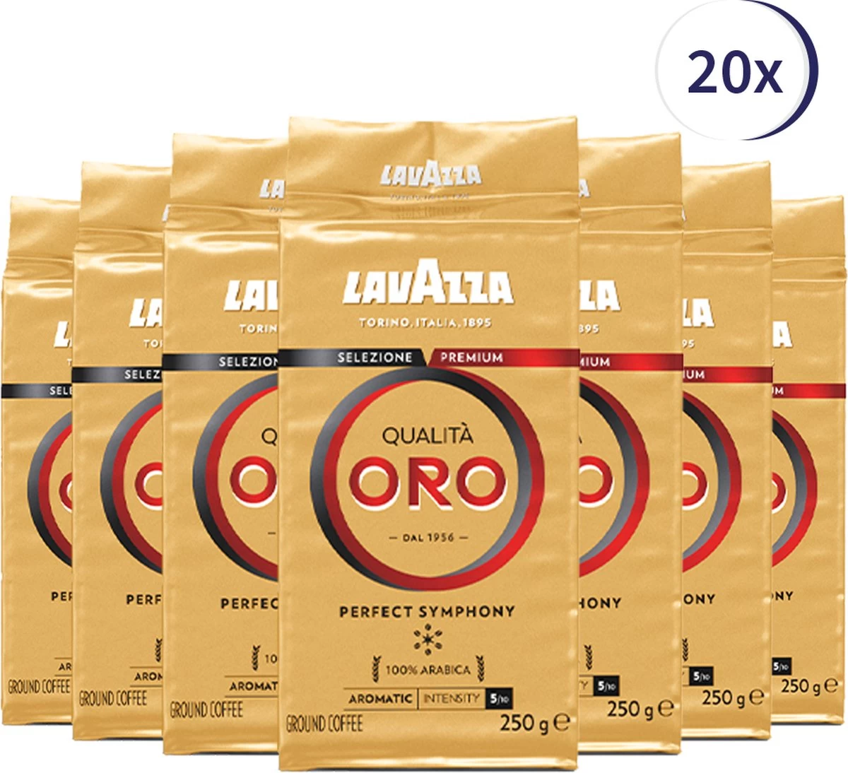 Lavazza Qualita Oro Gemalen / Filterkoffie - 250 Gram Krimp X20