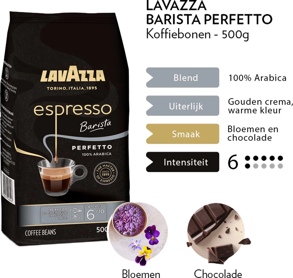 Lavazza Espresso Barista Perfetto Koffiebonen - 500 Gram X4 - Afbeelding 4