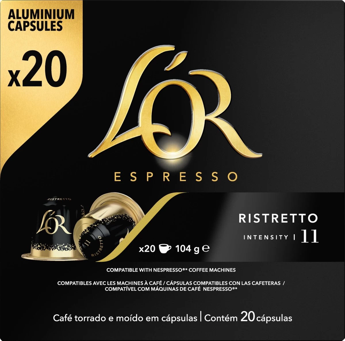 L'OR Espresso Ristretto Koffiecups - Intensiteit 11/12 - 10 X 20 Capsules - Afbeelding 10