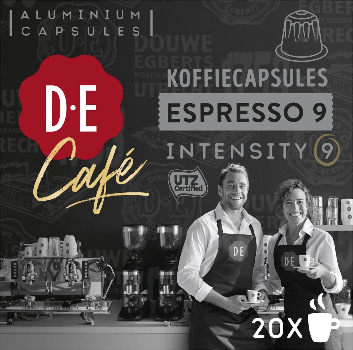 Douwe Egberts D.E Café Espresso Koffiecups - Intensiteit 9/12 - 10 X 20 Capsules - Afbeelding 8