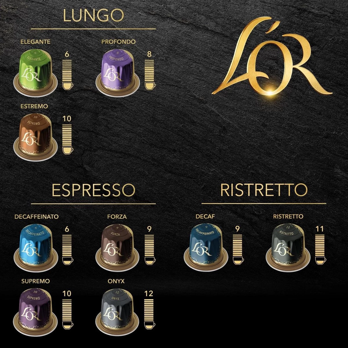 L'OR Espresso Ristretto Koffiecups - Intensiteit 11/12 - 4 X 40 Capsules - Afbeelding 4