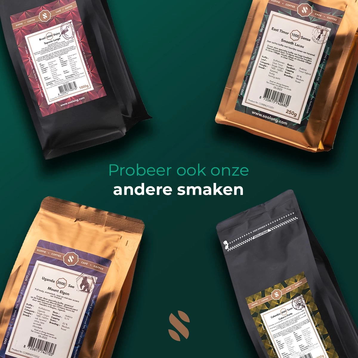 Soolong Sense Oost Timor Nr1000 Koffiebonen Smooth Lacau - Speciality Koffie Arabica Medium Roast Met Rijke Kruidige Smaak Met Heerlijke Ondertonen Van Karamel - Zak 250gram - Afbeelding 7