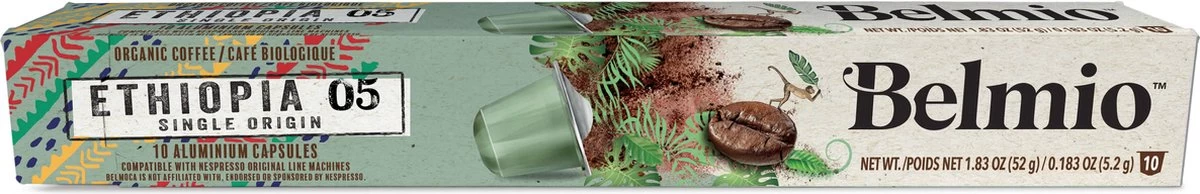 Belmio Koffiecups - ETHIOPIA Capsules - 120 Stuks - Afbeelding 2