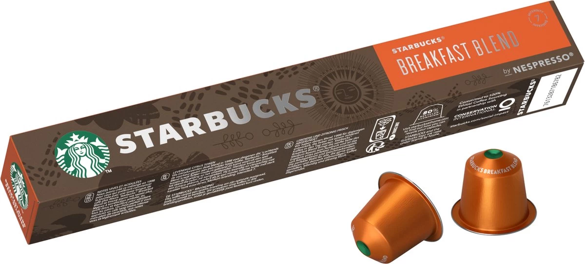 Starbucks By Nespresso Breakfast Blend 120 Koffiecups - Afbeelding 4