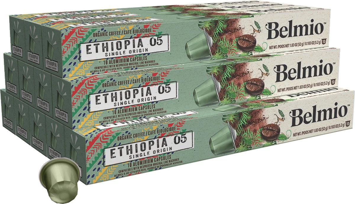 Belmio Koffiecups - ETHIOPIA Capsules - 120 Stuks