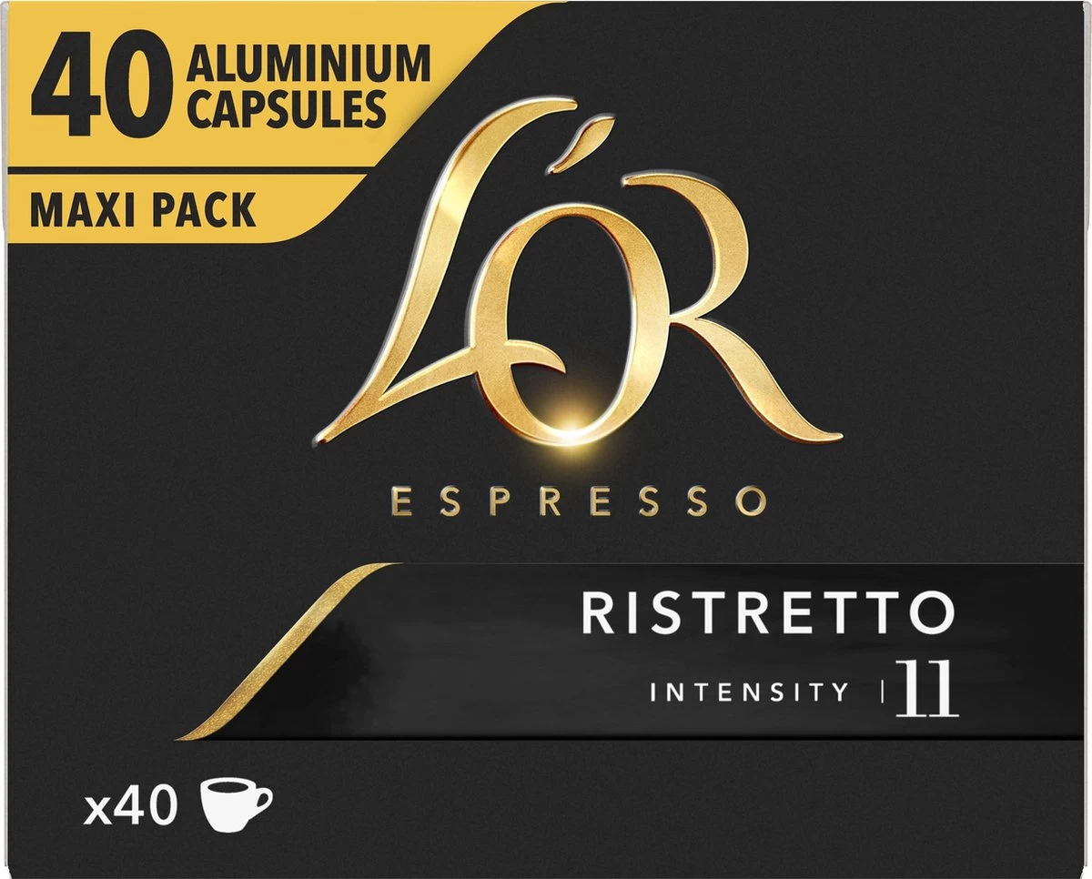 L'OR Espresso Ristretto Koffiecups - Intensiteit 11/12 - 4 X 40 Capsules - Afbeelding 2