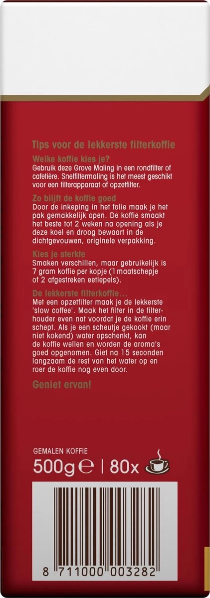 Douwe Egberts Aroma Rood Grove Maling Filterkoffie - 6 X 500 Gram - Afbeelding 3