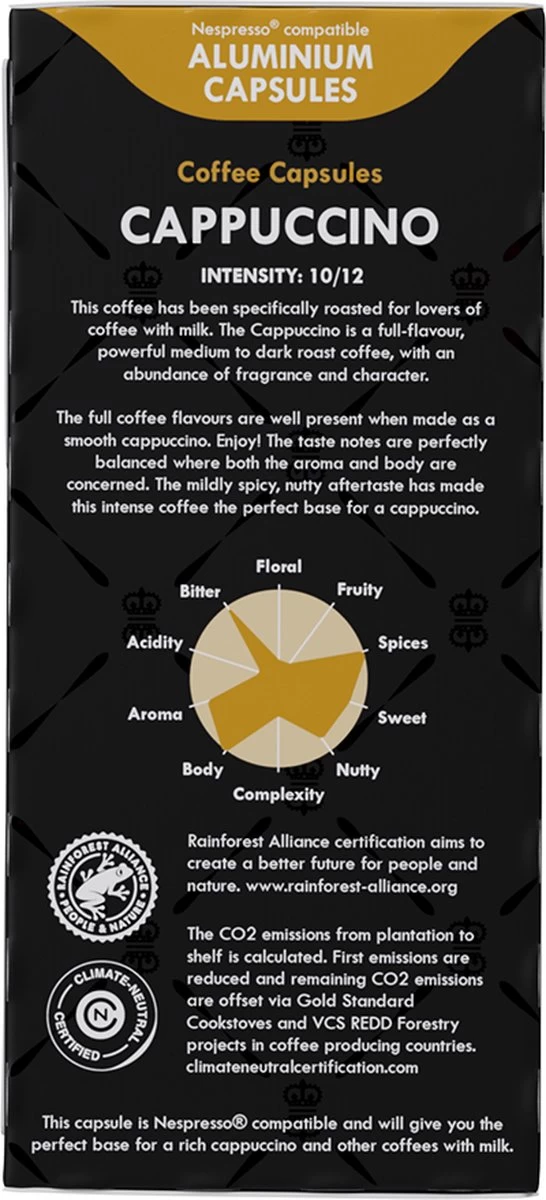 Gran Maestro Italiano - Cappuccino - Koffiecups - Nespresso Compatibel Capsules - Intense Smaak - 6 X 20 Cups - Afbeelding 3