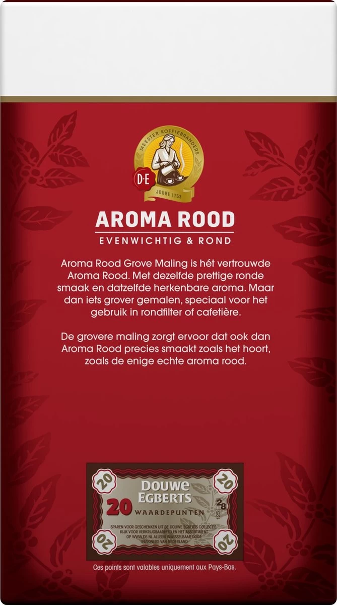 Douwe Egberts Aroma Rood Grove Maling Filterkoffie - 6 X 500 Gram - Afbeelding 2