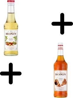 Monin VAnille Koffiesiroop VOORDEELPACK Vanille 70 + Caramel 70cl