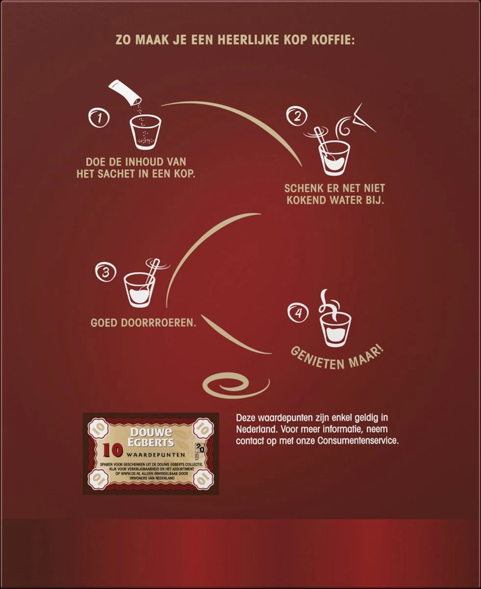 Douwe Egberts Aroma Rood Sticks Oploskoffie - 6 X 25 Zakjes - Afbeelding 3